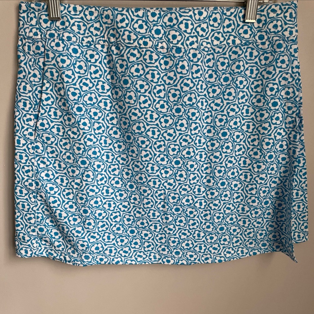 Rip Skirt Blue & White Floral Print Wrap Skirt Size Medium